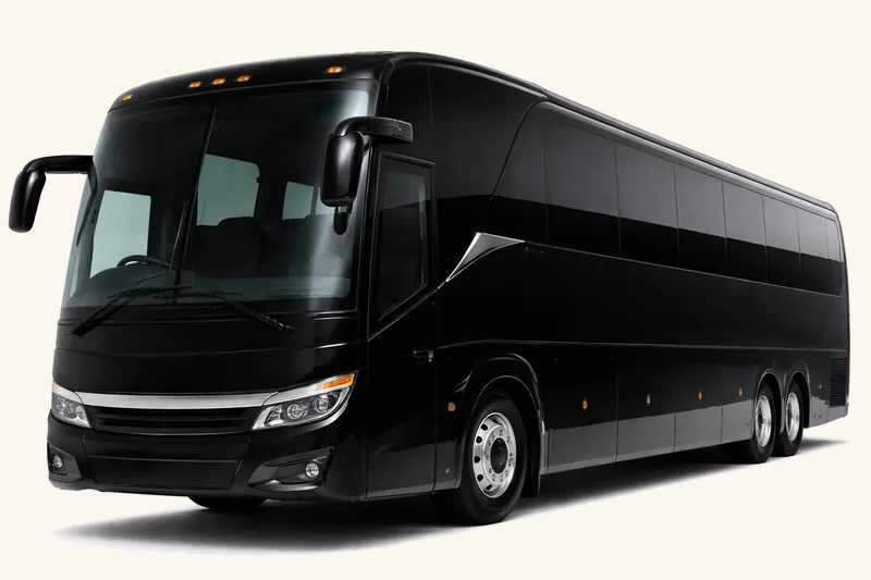 HTH black luxury shuttle coach bus